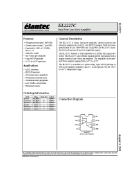 Datasheet EL2227CS-T13 manufacturer Elantec