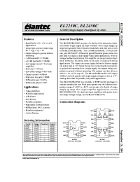 Datasheet EL2250CS-T13 manufacturer Elantec