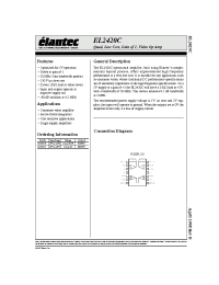 Datasheet EL2420C manufacturer Elantec