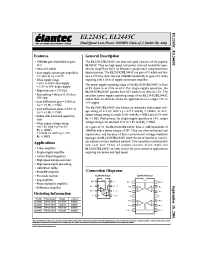 Datasheet EL2445CN manufacturer Elantec