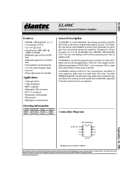 Datasheet EL400C manufacturer Elantec