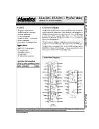 Datasheet EL4120CU manufacturer Elantec