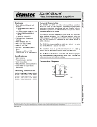 Datasheet EL4430 manufacturer Elantec