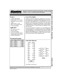 Datasheet EL5127C manufacturer Elantec