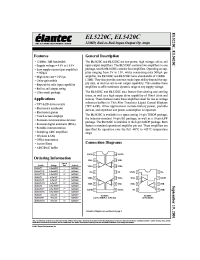 Datasheet EL5220CY-T13 manufacturer Elantec