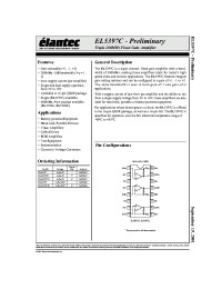 Datasheet EL5397CU manufacturer Elantec