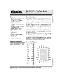 Datasheet EL6240CL manufacturer Elantec