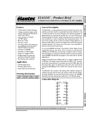 Datasheet EL6244C manufacturer Elantec