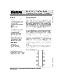 Datasheet EL6258CU manufacturer Elantec