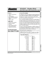 Datasheet EL6263CU manufacturer Elantec