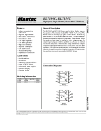 Datasheet EL7104C manufacturer Elantec