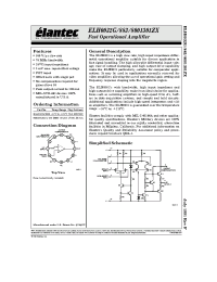 Datasheet ELH0032G/883B manufacturer Elantec
