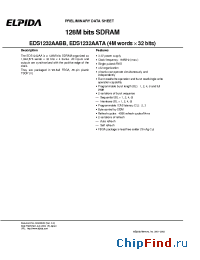Datasheet EDS1232AABB-60L-E manufacturer Elpida