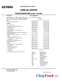 Datasheet EDS2532AABH-60L-E manufacturer Elpida