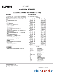 Datasheet EDS2532AABH-6B-E manufacturer Elpida