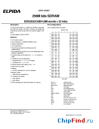 Datasheet EDS2532CABH-1A-E manufacturer Elpida