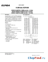 Datasheet EDS5104ABTA-6A manufacturer Elpida
