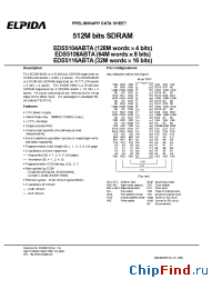 Datasheet EDS5104ABTA-7A manufacturer Elpida