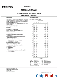 Datasheet EDS6416AHBH manufacturer Elpida