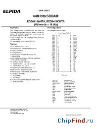Datasheet EDS6416AHTA manufacturer Elpida