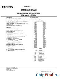 Datasheet EDS6432CFTA-75-E manufacturer Elpida
