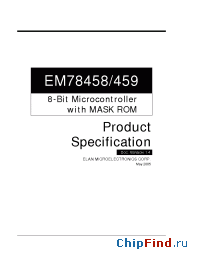 Datasheet EM78458AP manufacturer EMC