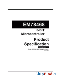 Datasheet EM78468AQ manufacturer EMC