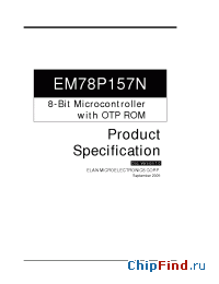 Datasheet EM78P157NBP manufacturer EMC