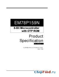 Datasheet EM78P159NP manufacturer EMC