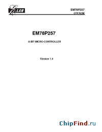 Datasheet EM78P257AKM manufacturer EMC