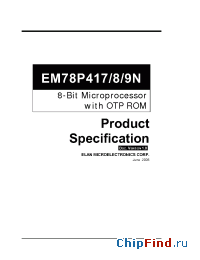 Datasheet EM78P417NM manufacturer EMC
