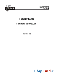Datasheet EM78P447SAP manufacturer EMC