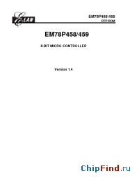 Datasheet EM78P458AM manufacturer EMC