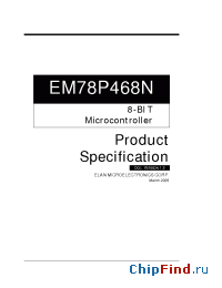 Datasheet EM78P468N manufacturer EMC