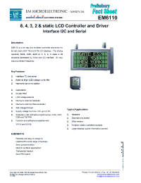 Datasheet EM6110 manufacturer EM Microelectronic
