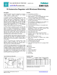 Datasheet EM6152A manufacturer EM Microelectronic