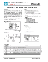 Datasheet EM6323 manufacturer EM Microelectronic