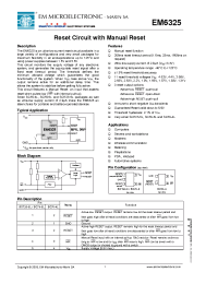 Datasheet EM6325-3.1 manufacturer EM Microelectronic