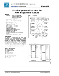 Datasheet EM6607 manufacturer EM Microelectronic