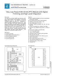 Datasheet V3022SO28B manufacturer EM Microelectronic