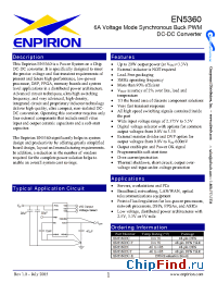 Datasheet EN5360DI manufacturer Enpirion