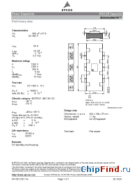 Datasheet B25645A4108J***1 manufacturer EPCOS
