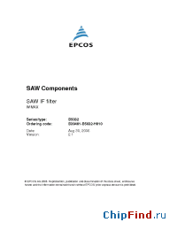 Datasheet B39461B5032H810 manufacturer EPCOS