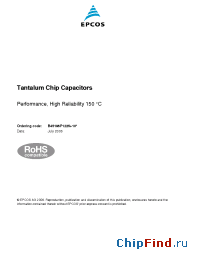 Datasheet B45196P7104M109 manufacturer EPCOS