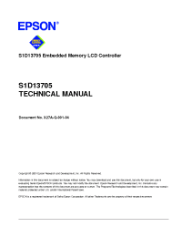 Datasheet SED1375 manufacturer EPSON