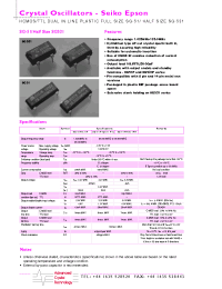 Datasheet SG-531PTJ manufacturer EPSON