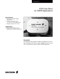 Datasheet PGE60831 manufacturer Ericsson