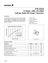 Datasheet PTB20239 manufacturer Ericsson