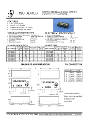 Datasheet 12D-XXD09N manufacturer Неопределенные