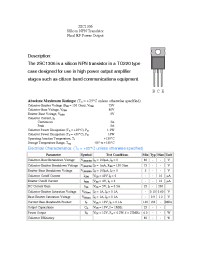 Datasheet 2SC1306 manufacturer Неопределенные